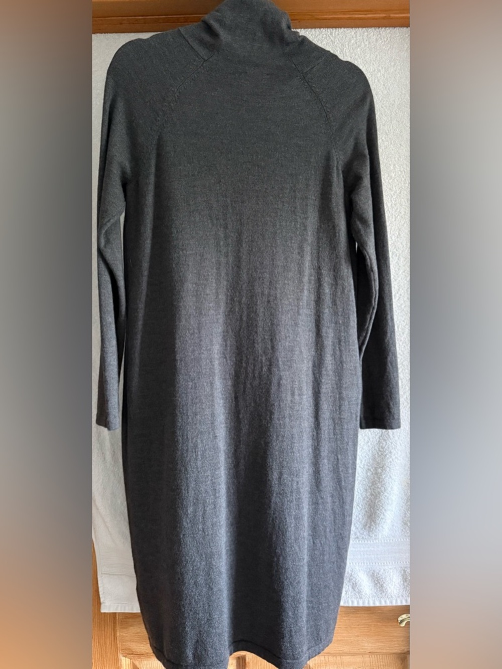 Talbots Grey Merino Wool Sweater Dress L